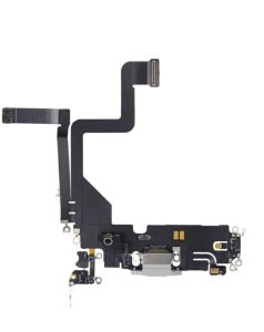 Aftermarket Plus Charging Port Flex Cable for IP 14 Pro - Silver