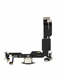 Premium Charging Port Flex Cable For iPhone 15 Plus - Black