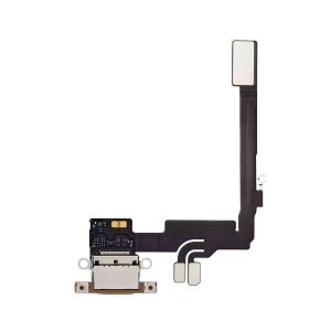 Aftermarket Plus Charging Port Flex Cable for IP 16 Pro - Desert Titanium