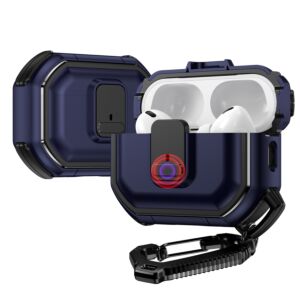 For AirPods Pro 3 2025 (3rd Version) Switch Button Hybrid with Belt Loop - Blue