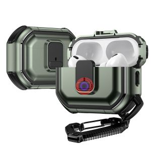 For AirPods 4 Switch Button Hybrid with Belt Loop - Midnight Green
