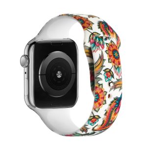 For Apple Watch Size 38/40/41mm Premium Silicone Design Watch Band - J