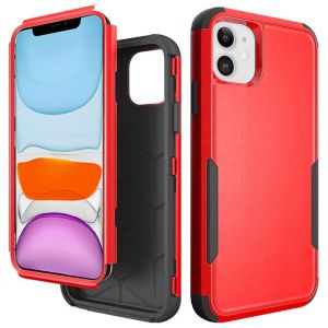 For Apple iPhone 11 (XI6.1) Tough Anti-Slip Hybrid Case Cover - Red