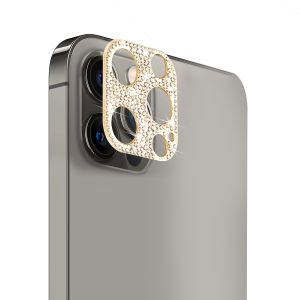 For Apple iPhone 14 MAX 6.7" Camera Lens Zinc Alloy With Diamond - Gold