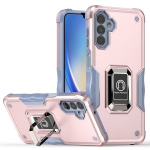 For Samsung A34 5G OPTIMUM Magnetic Ring Stand Hybrid Case Cover - Rose Gold