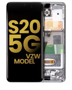 Refurbished OLED Assembly with Frame for Samsung S20 (Verizon 5G UW Version) - Cosmic Black