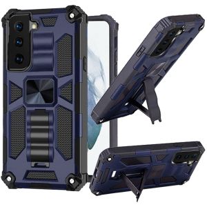 For Moto G 5G 2022 Machine Magnetic Kickstand Case Cover - Dark Blue