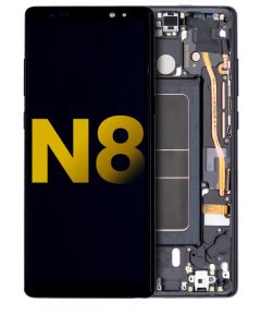 Refurbished OLED Assembly with Frame for Samsung Note 8 - Maple Gold
