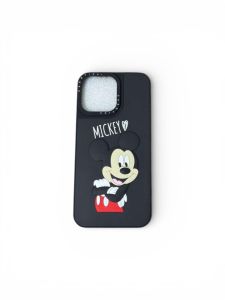 Black Mickey Character Case For iPhone 14 Plus - T