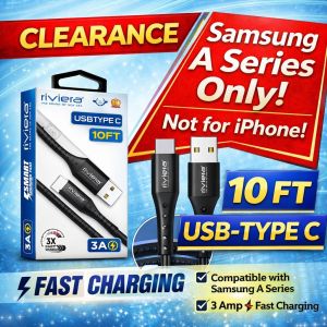 Premium Package - 10FT Fast Charging Cable [USB - Type C (PD)] - Black w/ Black Shell