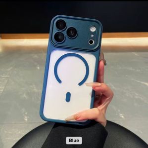 Magnetic Wireless Charging Mobile Phone Cover for Iphone 17-Blue