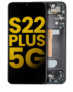 Refurbished OLED Assembly with Frame for Samsung S22 Plus - Phantom Black
