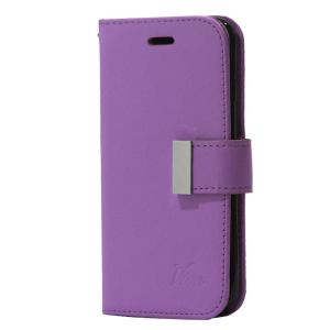 LEATHER WALLET CASE FOR SAM NOTE 10 PURPLE