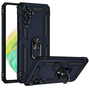 For Samsung A54 Ring Magnetic Kickstand Hybrid Case Cover - Blue