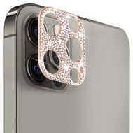 For Apple iPhone 14 MAX 6.7" Camera Lens Zinc Alloy With Diamond - Rose Gold