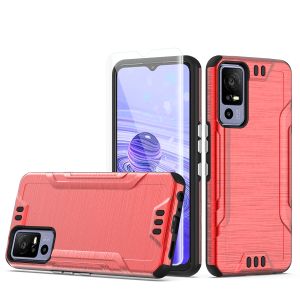 For TCL 40 XE 5G Strong Tough Metallic Design Hybrid - Red