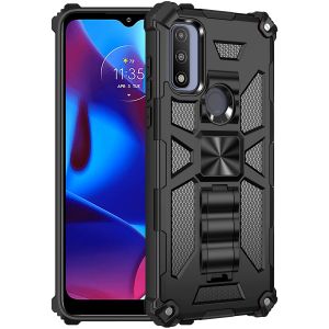 For Apple Iphone 14 Pro Machine Magnetic Kickstand Case Cover - Black