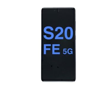Aftermarket Pro OLED Assembly with Frame for Samsung S20 FE (6.43") (With Finger Print Sensor) - Cloud Navy