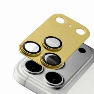 For iPhone 17 Pro Max Camera Metal Tempered Glass - Gold