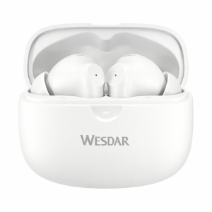 WESDAR ENC Pro TWS Earbuds HiFi Stereo, Dual Mic Noise Reduction - White
