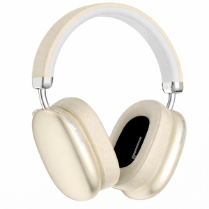 Wesdar Over-Ear Metal Cream Wireless Bluetooth Headsets (ANC&ENC)