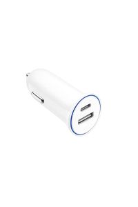 Car Charger 20W Dual Port Fast Charge White (No Package)