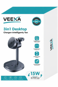 Veexa 3In1 Desktopcharger + Intelligeny Fan