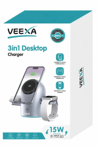 Veexa 3In1 Desktop Wireless Charger