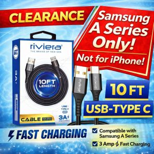 10FT [USB - Type C (PD)] Nylon Braided - Black w/ Black Shell