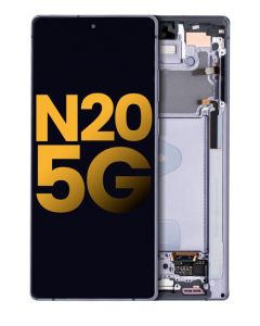 Refurbished OLED Assembly with Frame for Samsung Note 20 - Mystic Bronze