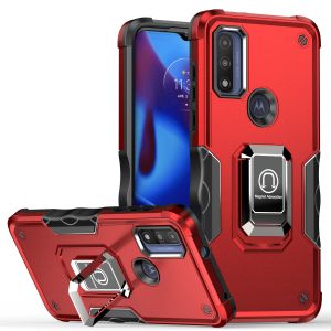 For Iphone 14 Pro Optimum Magnetic Ring Stand Hybrid Case Cover - Red