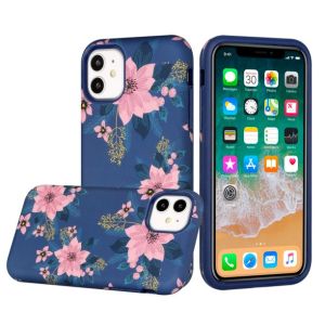 For iPhone 13 Pro Max Bliss Floral Solid Design Hybrid Cover Case - Floral B