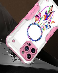 For Apple iPhone 14 PRO MAX 6.7" Attractive Design Shockproof Hybrid Case Cover - K