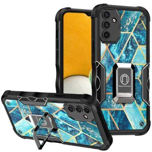 For Samsung A13 5G, A04s Stellar Hybrid IMD Design Ring Stand Cover Case - B
