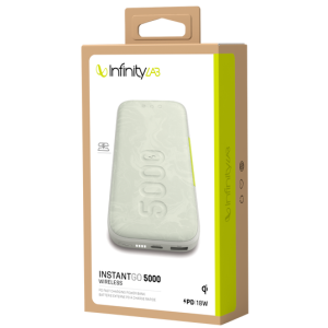 INSTANT GO 5000 WIRELESS (PD FAST CHARGING POWER BANK)(WHITE)