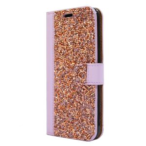 DIAMOND WALLET  CASE FOR IPHONE XR PURPLE