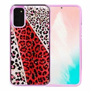 Samsung Galaxy Note 20 Luxury Chrome Glitter Design Case Cover - Purple Safari