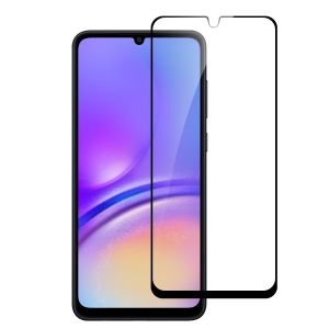 For Samsung A16 5G Bulk White Paper Card Package Black Edged Tempered Glass (Black)