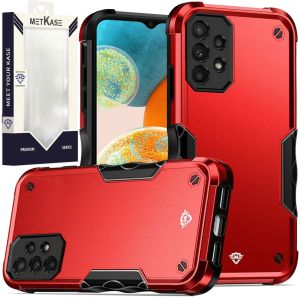 For Samsung A23 5G METKASE Exquisite Tough Shockproof Hybrid in Slide-Out Package - Red/Black