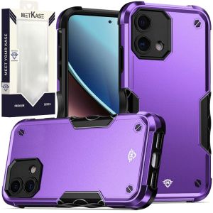 For MOTO G STYLUS 5G (2023) METKASE Exquisite Tough Shockproof Hybrid in Slide-Out Package - Dark Purple/Black