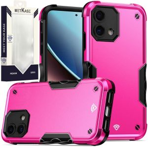 For MOTO G STYLUS 5G (2023) METKASE Exquisite Tough Shockproof Hybrid in Slide-Out Package - Hot Pink/Black