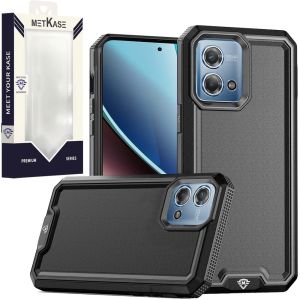 For MOTO G STYLUS 5G (2023) METKASE Rank Tough Strong Modern Fused Hybrid in Slide-Out Package - Black