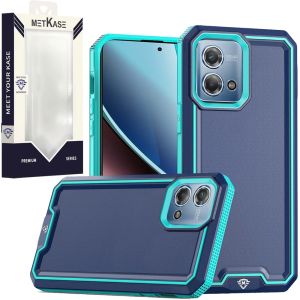 For MOTO G STYLUS 5G (2023) METKASE Rank Tough Strong Modern Fused Hybrid in Slide-Out Package - Blue