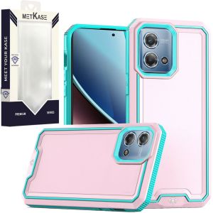 For MOTO G STYLUS 5G (2023) METKASE Rank Tough Strong Modern Fused Hybrid in Slide-Out Package - Light Pink