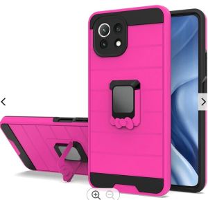 For iPhone 13 Pro Max Prime Magnetic Ring Stand Hybrid Case Cover - Hot Pink
