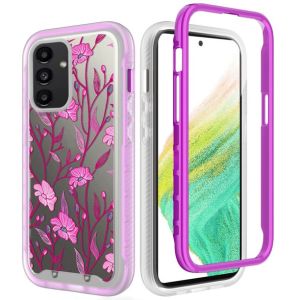 For Samsung A54 Exotic ShockProof Design Hybrid Case Cover - Exotic Floral