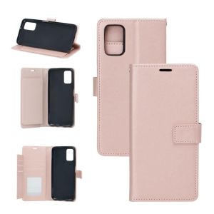 [PolyBag] Wallet ID Card Holder Case Cover For Samsung A17 5G - Rose Gold