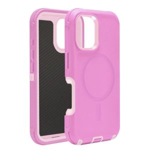MagSafe Defender Case For iPhone 15 Pro Max - Light Pink