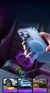 Luminous Dazzling Universal Zinc Alloy Bracket Strong Car Phone Seat Magnet Adsorption Force