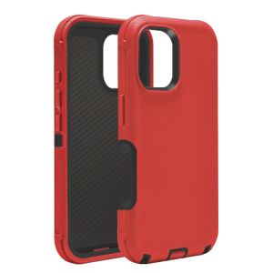 Defender Case For Apple iPhone 16 Pro Max - Red (WITHOUT CLIP)